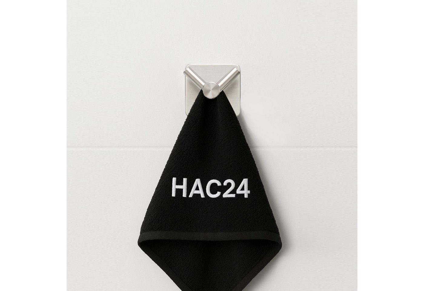 HAC24 Handtuchhaken 4er Set Handtuchhalter Wandhaken Klebehaken, (4-St), Edelstahl ohne Bohren Selbstklebend