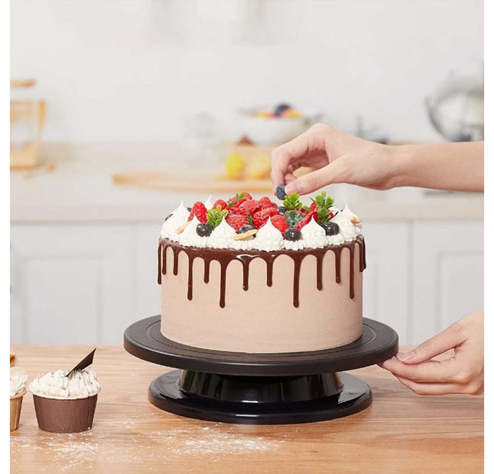 LIANNA Modellierwerkzeug Tortenwerkzeug Tortenplatte Drehbar Tortenständer, Kuchenplatte 122 Set Durchmesser 28cm Backwerkzeug-Set