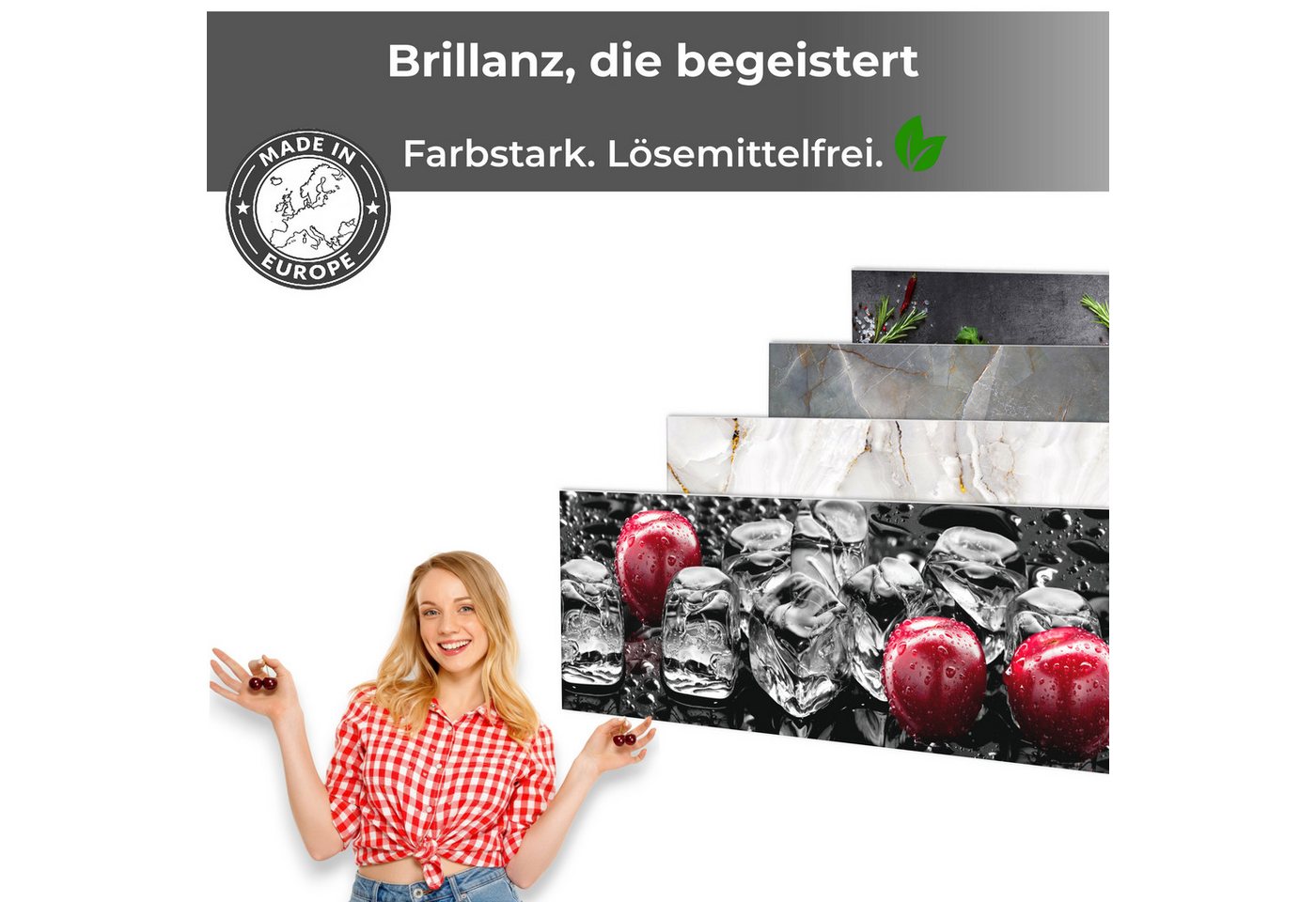 Rodnik Küchenrückwand Fensterblatt Monstera, monolithische ABS-Platte mit Direktdruck, formstabil und langlebig