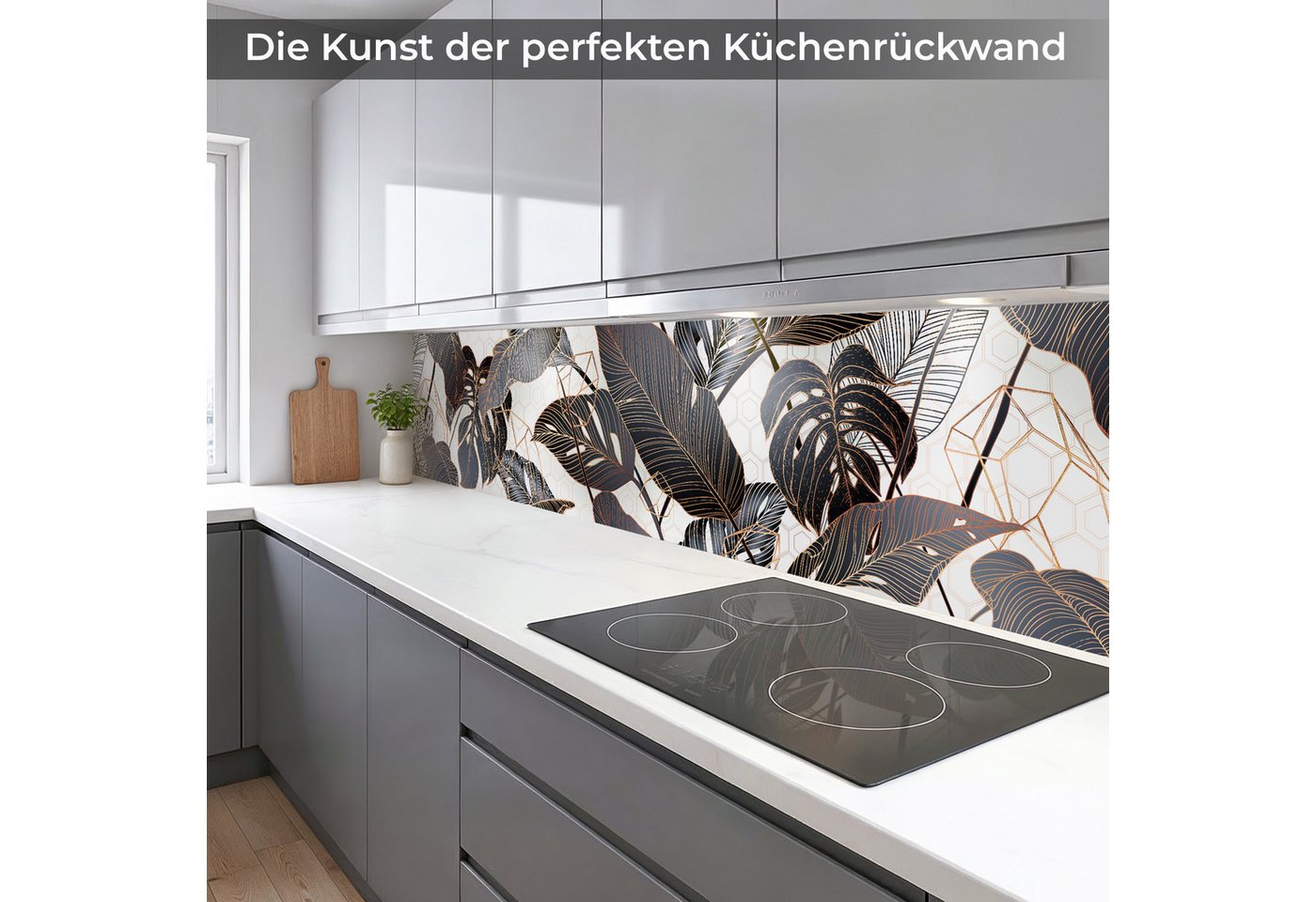 Rodnik Küchenrückwand Fensterblatt Monstera, monolithische ABS-Platte mit Direktdruck, formstabil und langlebig Bild 4