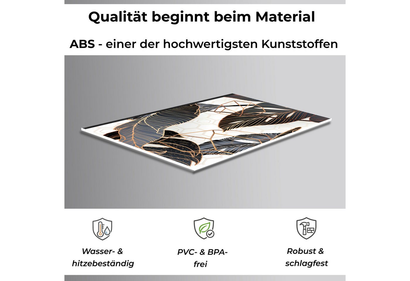 Rodnik Küchenrückwand Fensterblatt Monstera, monolithische ABS-Platte mit Direktdruck, formstabil und langlebig Bild 5