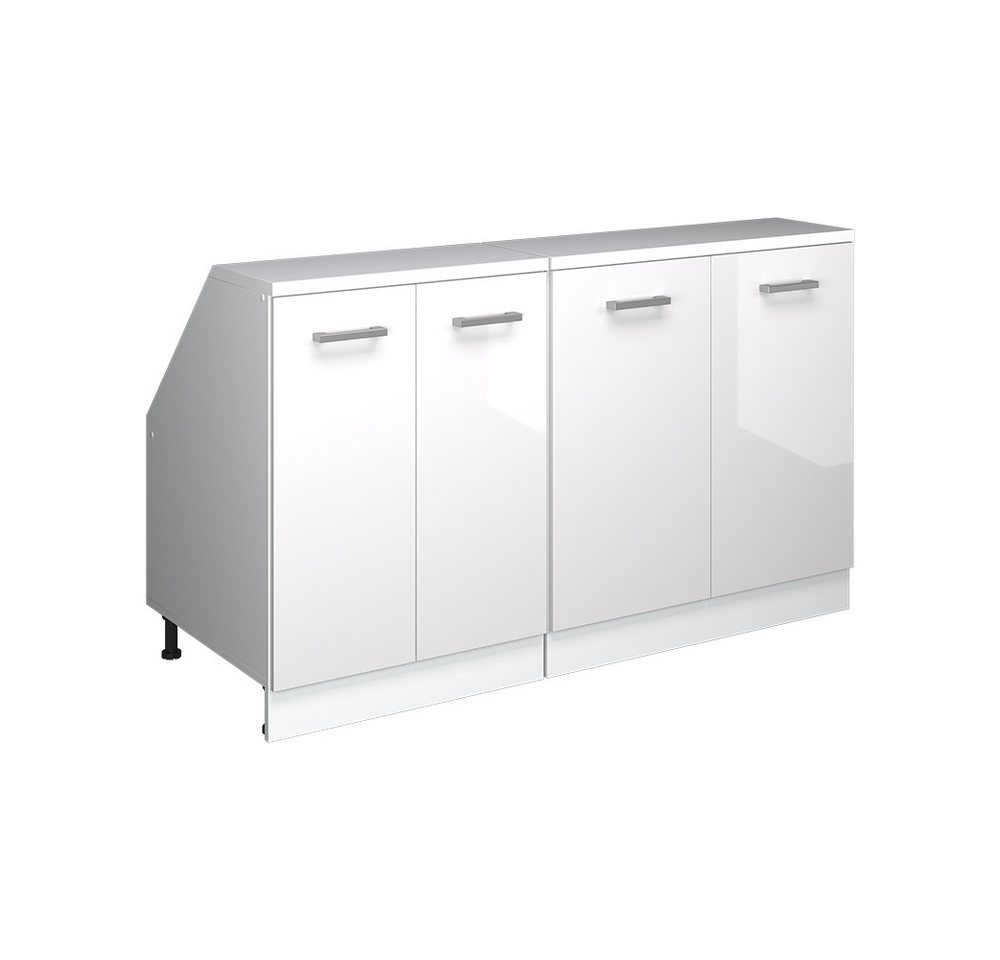 Vicco Kommode Rion, Weiß Hochglanz/Weiß, 140 cm 2er Set Schrankkorpuss 60 cm Tiefe (2 St) Bild 2
