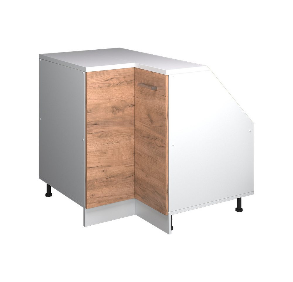 Vicco Kommode Rion, Goldkraft Eiche/Weiß, 75.6 x 81.6 cm mit 1 Tür, Schrankkorp... (1 St) Bild 5