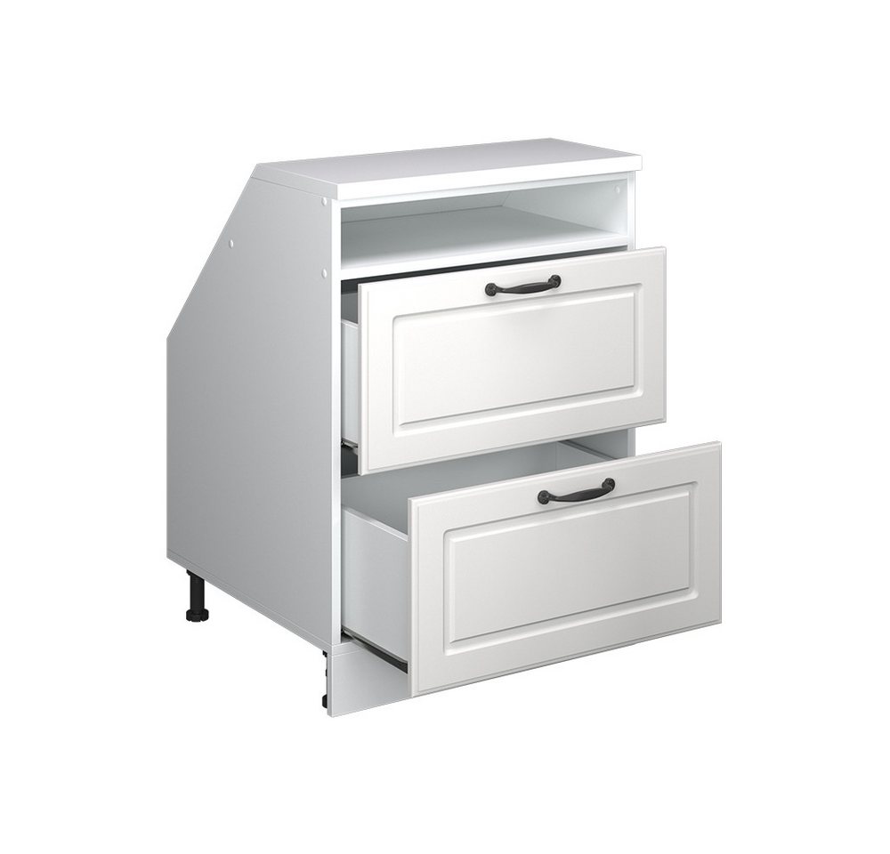 Vicco Kommode Rion, Weiß Landhaus/Weiß, 60 x 81.6 cm mit 2 Schubladen, Schrankk... (1 St) Bild 5