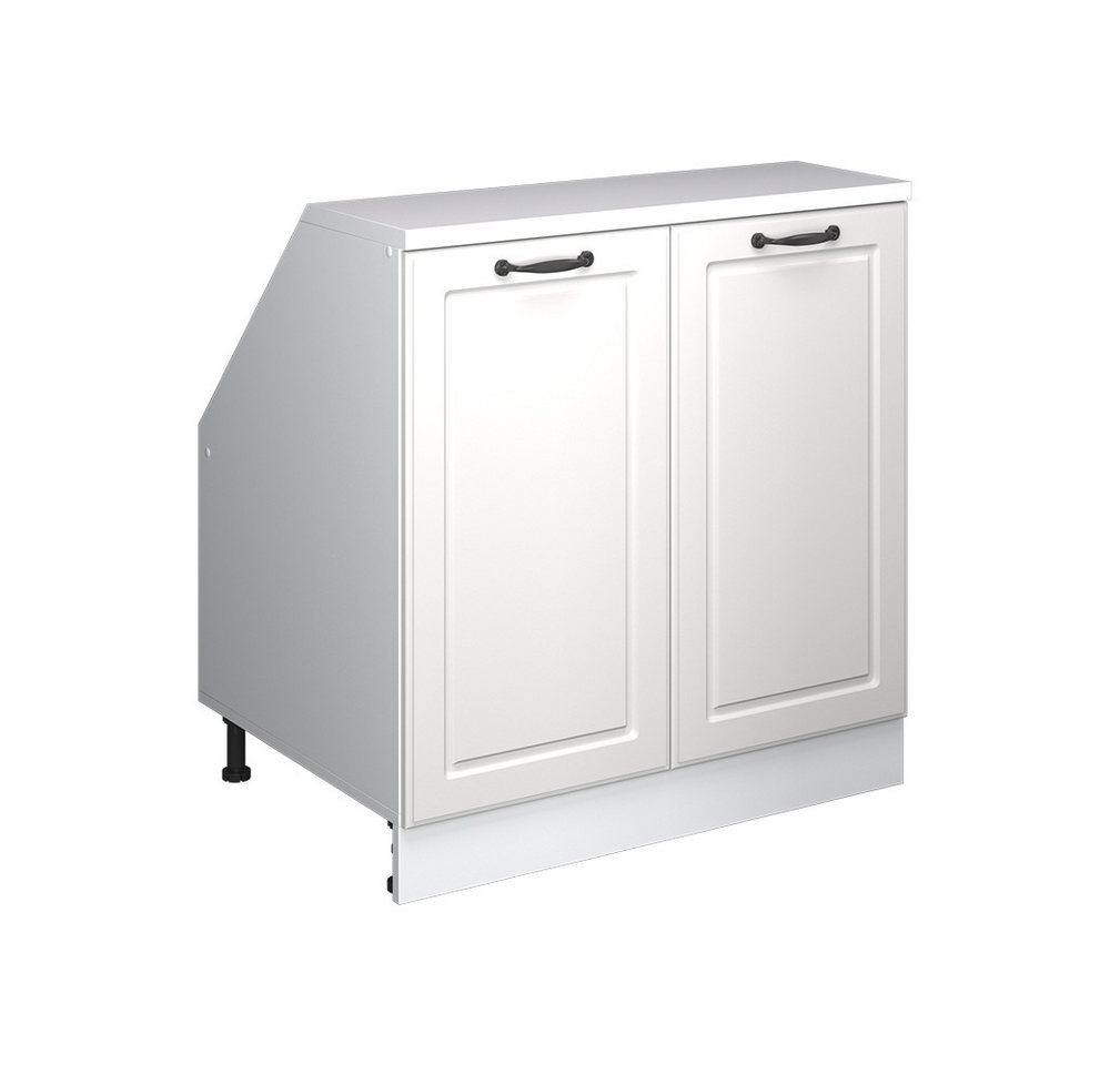 Vicco Kommode Rion, Weiß Landhaus/Weiß, 80 x 81.6 cm mit 2 Türen, Schrankkorpu... (1 St) Bild 3