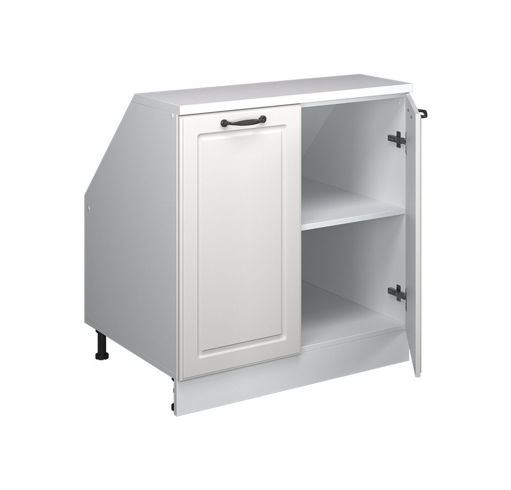 Vicco Kommode Rion, Weiß Landhaus/Weiß, 80 x 81.6 cm mit 2 Türen, Schrankkorpu... (1 St) Bild 4