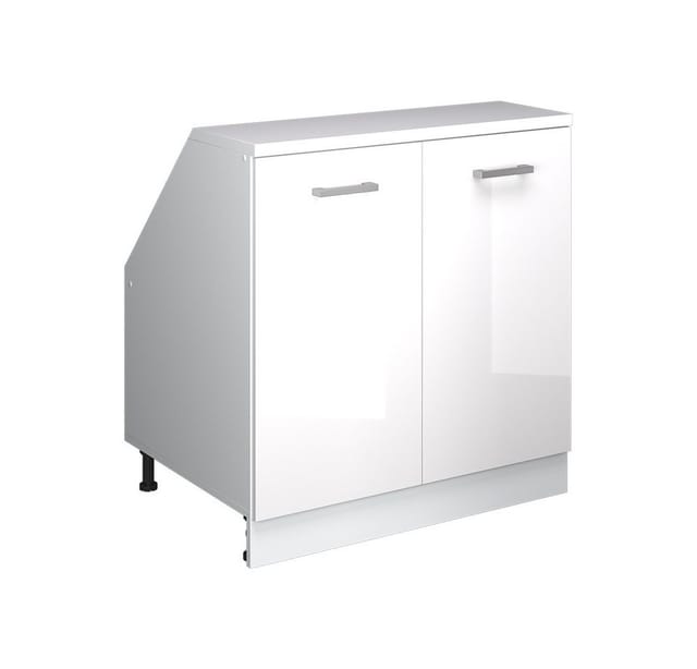 Vicco Kommode Rion, Weiß Hochglanz/Weiß, 80 x 81.6 cm mit 2 Türen, Schrankkorp... (1 St)