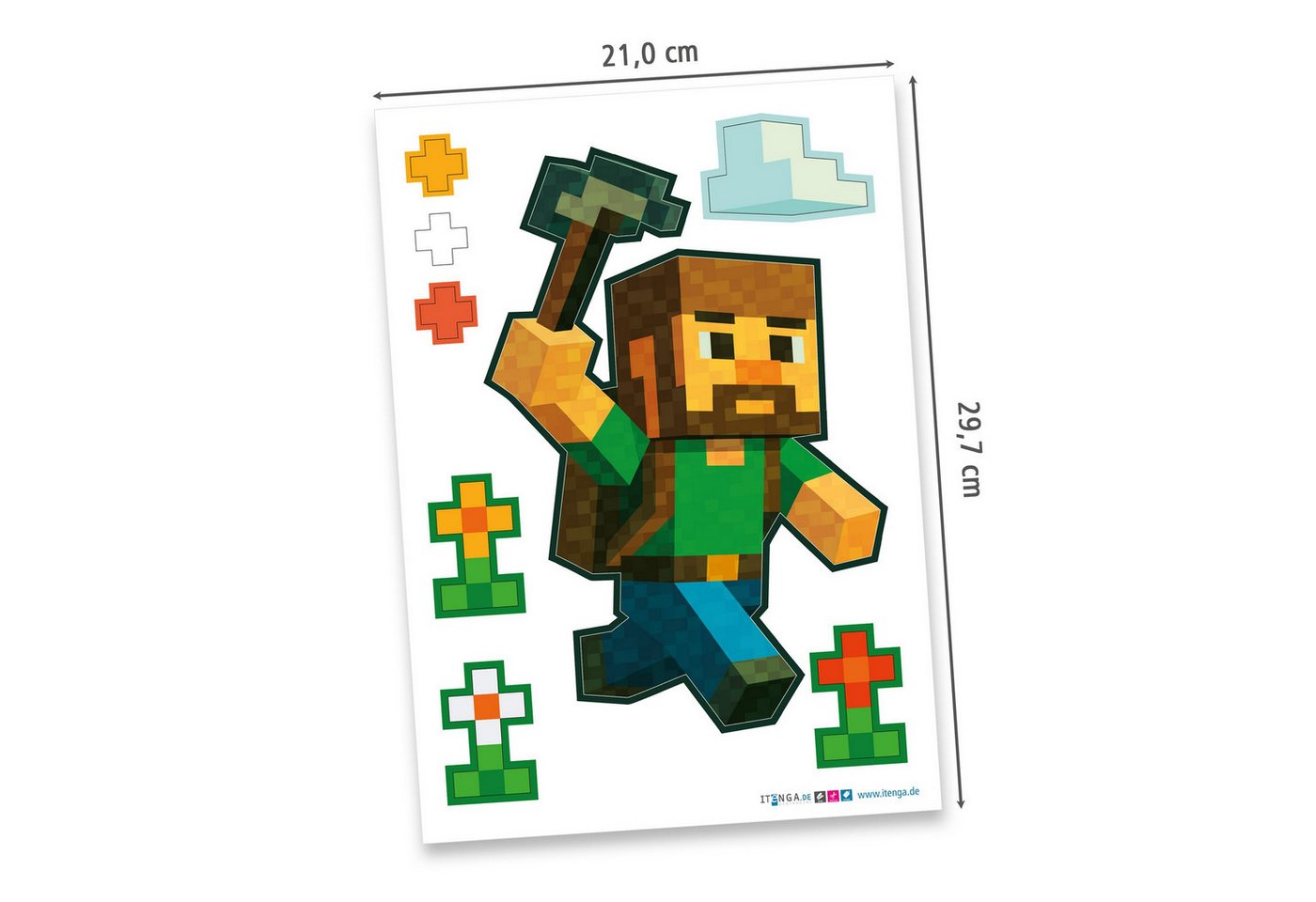 itenga Schultüte itenga DEKO-SET für SCHULTÜTE Blockgame Pixel Bild 4