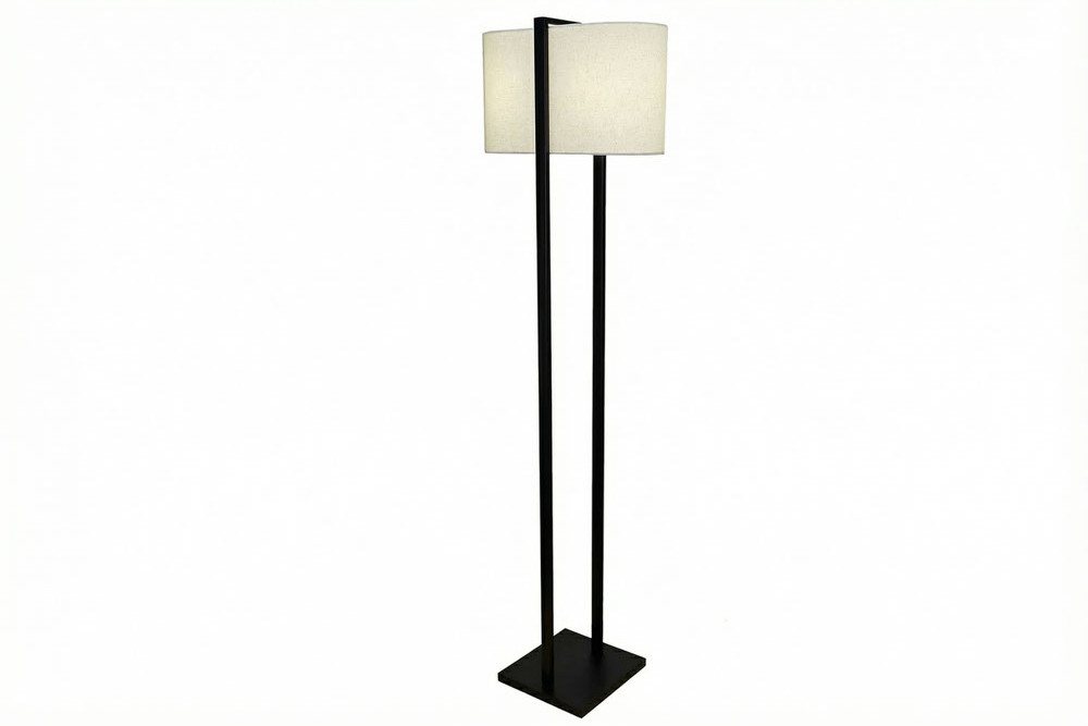 riess-ambiente Stehlampe COLLEEN 160cm weiß/schwarz - Stoffschirm, mit Metallfuß, zeitlos, Ein-/Ausschalter, ohne Leuchtmittel, Moderne Leuchte - ideal für Wohnzimmer, Lofts oder im Büro Bild 3
