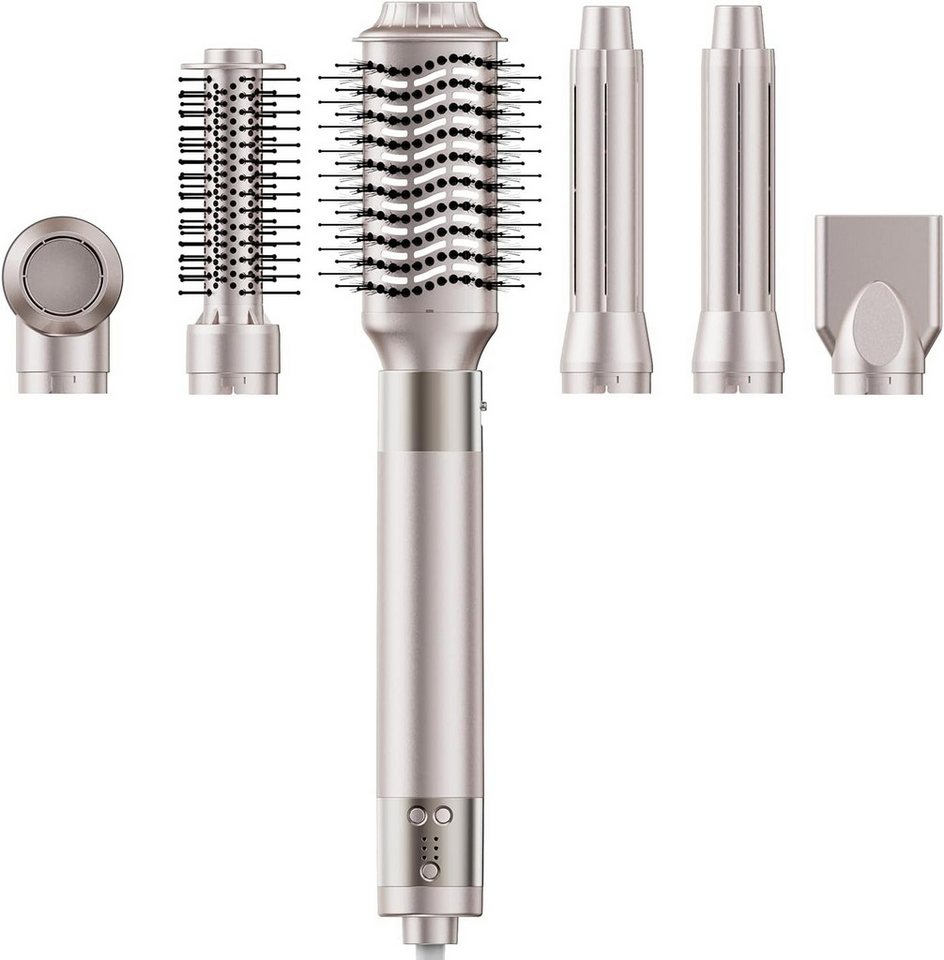 Vivitar Heißluftgebläse 6-in-1 Air Styler Heißluftbürste 140.000U/min, Föhnbürste für Frauen, (schnell trocknender Haarstyler für Frauen, Anti-Frizz-Stylinggerät für alle Haartypen], Auto-Air-Lockenstab, Rundbürste, Volumenaufsatz und Glättenaufsatz), für Trocknen, Locken, Glätten & voluminöses Styling Bild 5