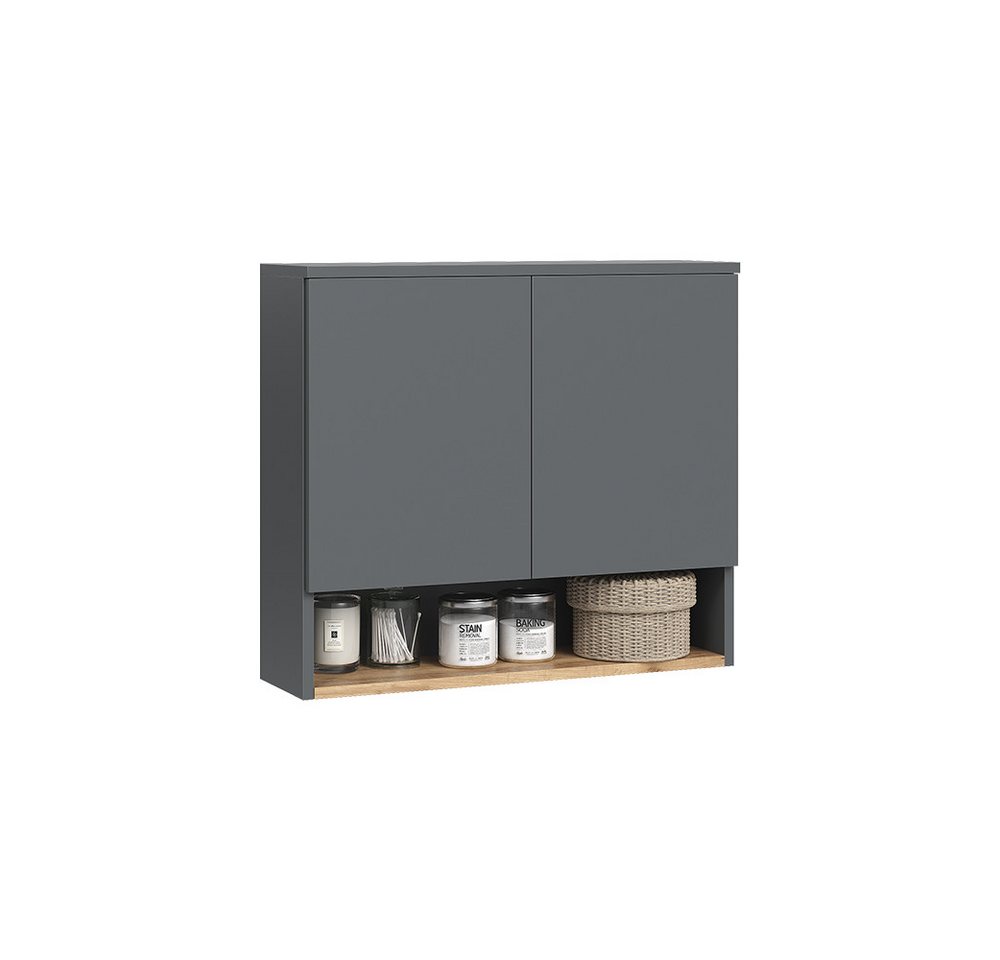 Vicco Hängeschrank Viktor, Anthrazit/Goldkraft Eiche, 68 x 60 cm mit 2 Türen Bild 4