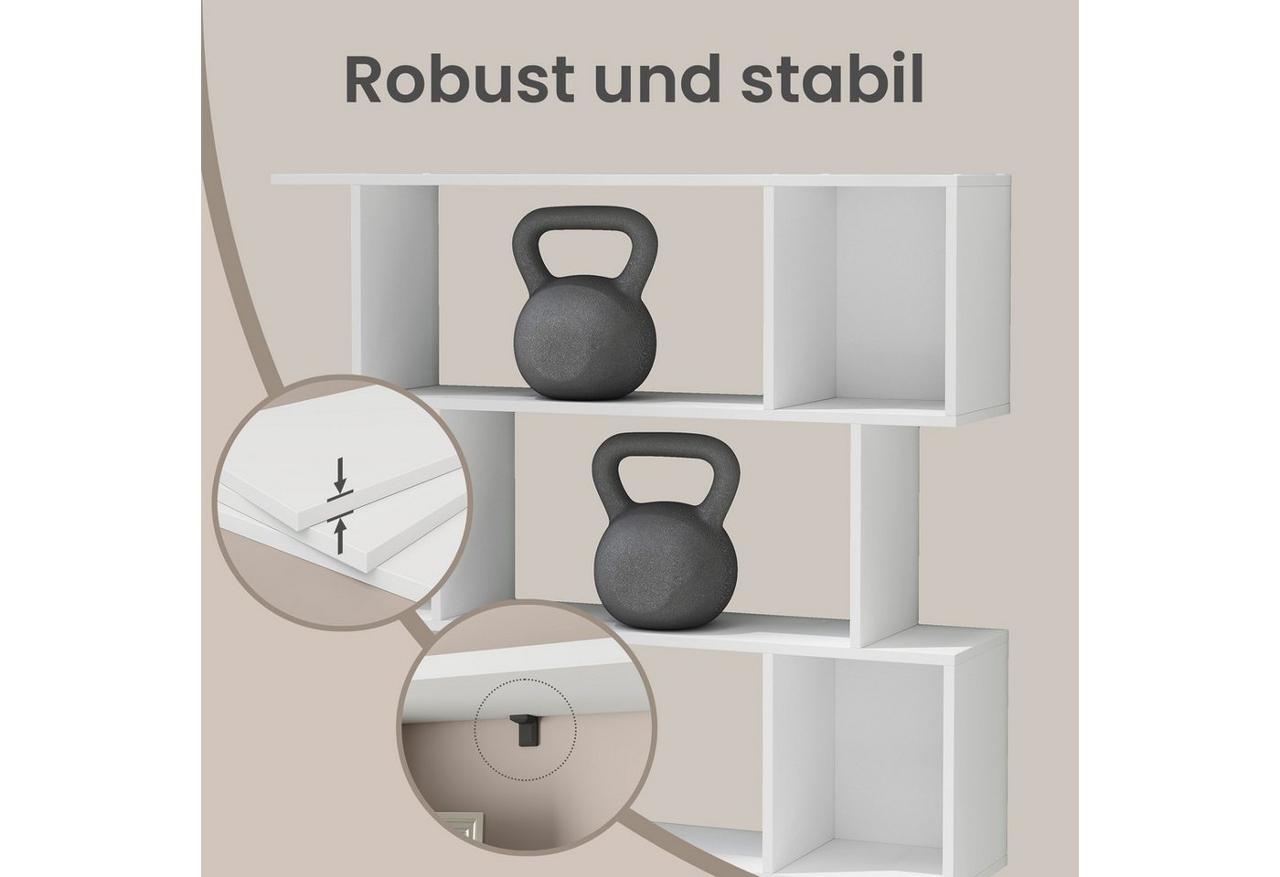 VASAGLE Bücherregal Standregal, für Wohnzimmer, Schlafzimmer, Arbeitszimmer, 1-tlg., 24 x 90 x 159 cm, Aufbewahrungsregal mit offenen Fächern Bild 2