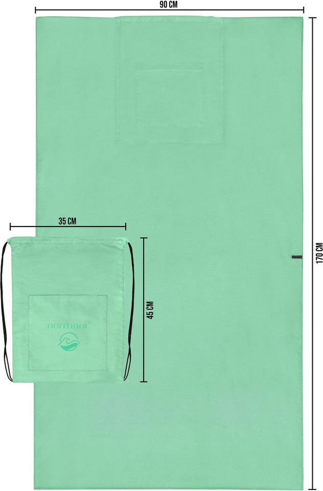 normani Badetücher Badehandtuch mit Rucksackfunktion, Polyester (1-St), Badetuch mit Rucksackfunktion Bild 3