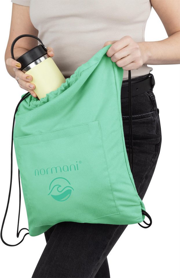 normani Badetücher Badehandtuch mit Rucksackfunktion, Polyester (1-St), Badetuch mit Rucksackfunktion Bild 5