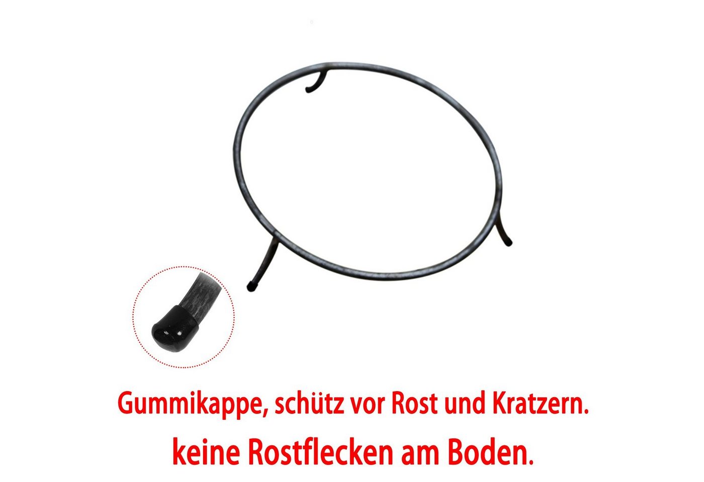 Köhko Feuerschale Pflanzenschale & Dekoschale in Rost-Patina Farbe mit 3-Beine Ständer Bild 2