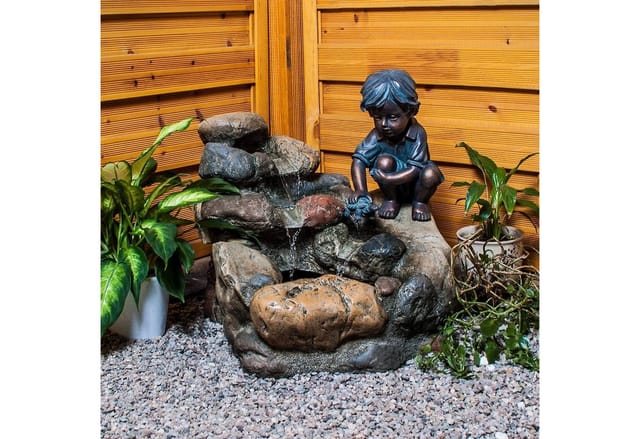 Köhko Gartenbrunnen Wasserspiel "Kinderspiel" Springbrunnen Brunnen