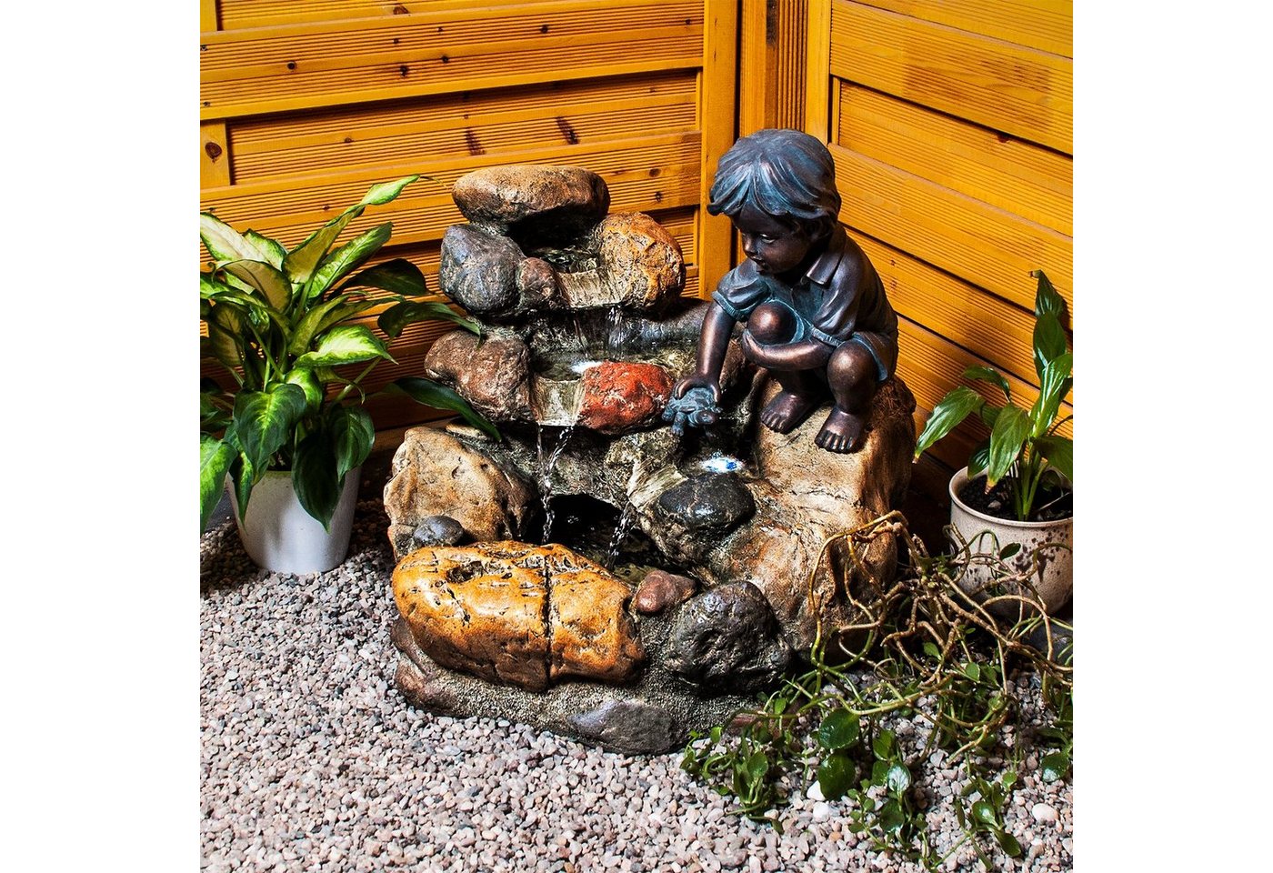 Köhko Gartenbrunnen Wasserspiel "Kinderspiel" Springbrunnen Brunnen Bild 2