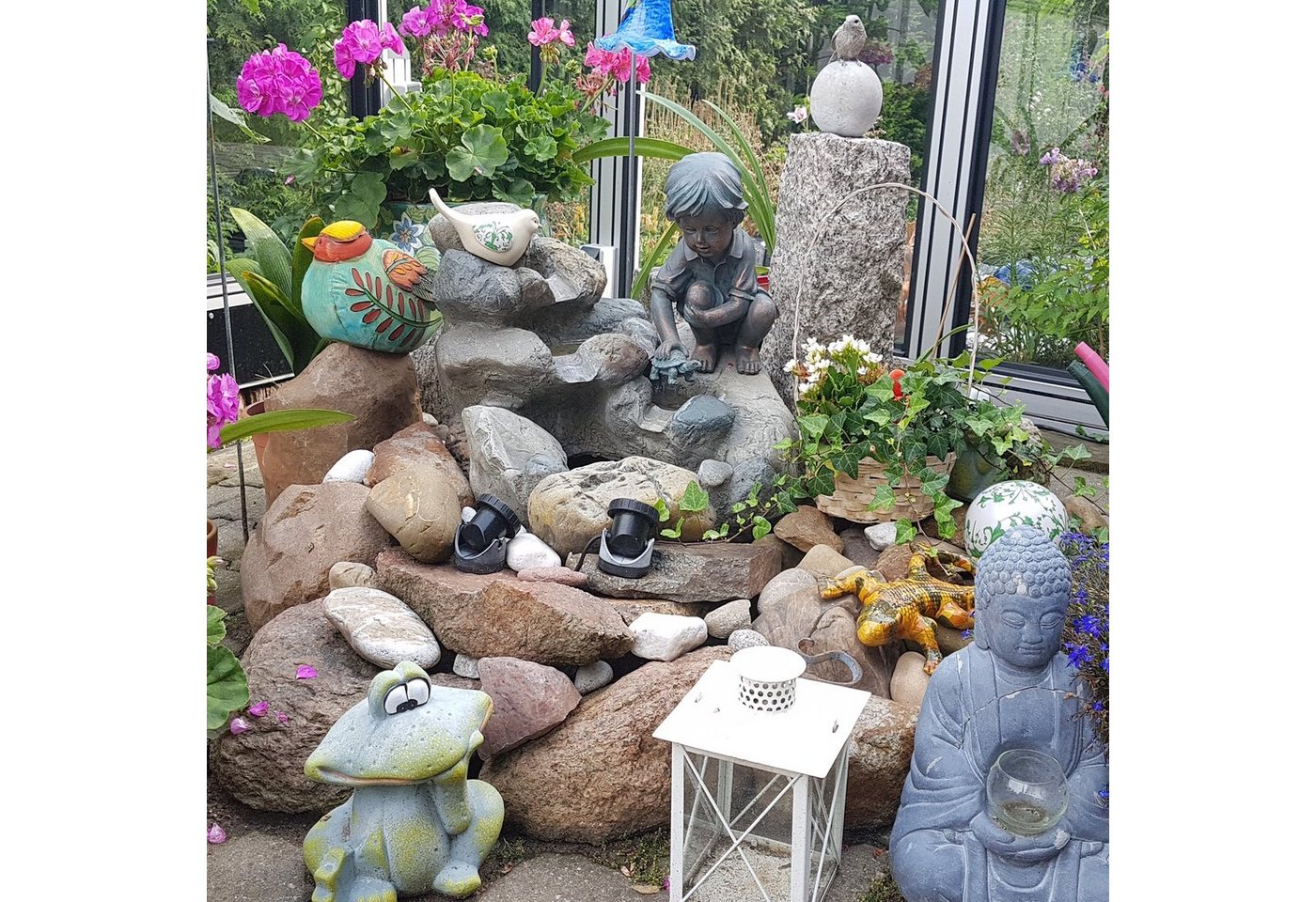 Köhko Gartenbrunnen Wasserspiel "Kinderspiel" Springbrunnen Brunnen Bild 4