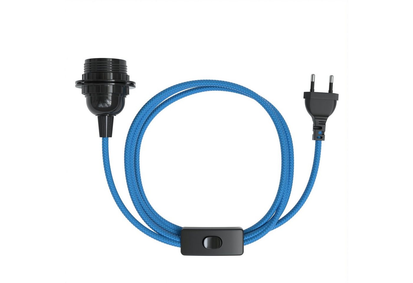 EAZY CASE Lampenfassung 3x E27 Lampensockel 5m Kabel & Schalter DIY Lampen, (1-St), Lampenaufhängung für Pendelleuchten E27 Fassung 5m Lampenkabel Blau Bild 5