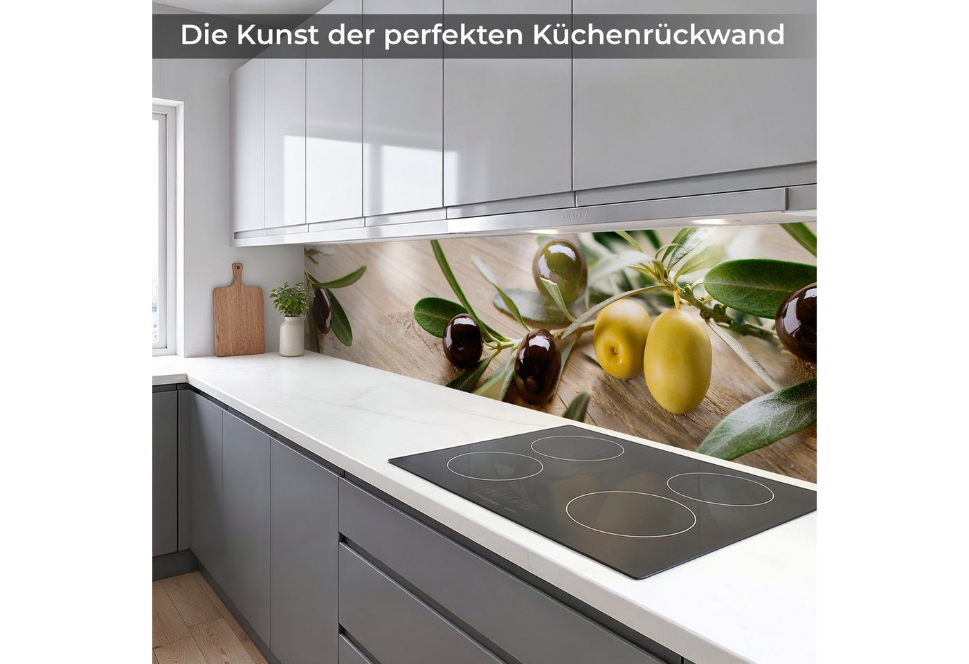 Rodnik Küchenrückwand Olivenzweige, monolithische ABS-Platte mit Direktdruck, formstabil und langlebig Bild 5
