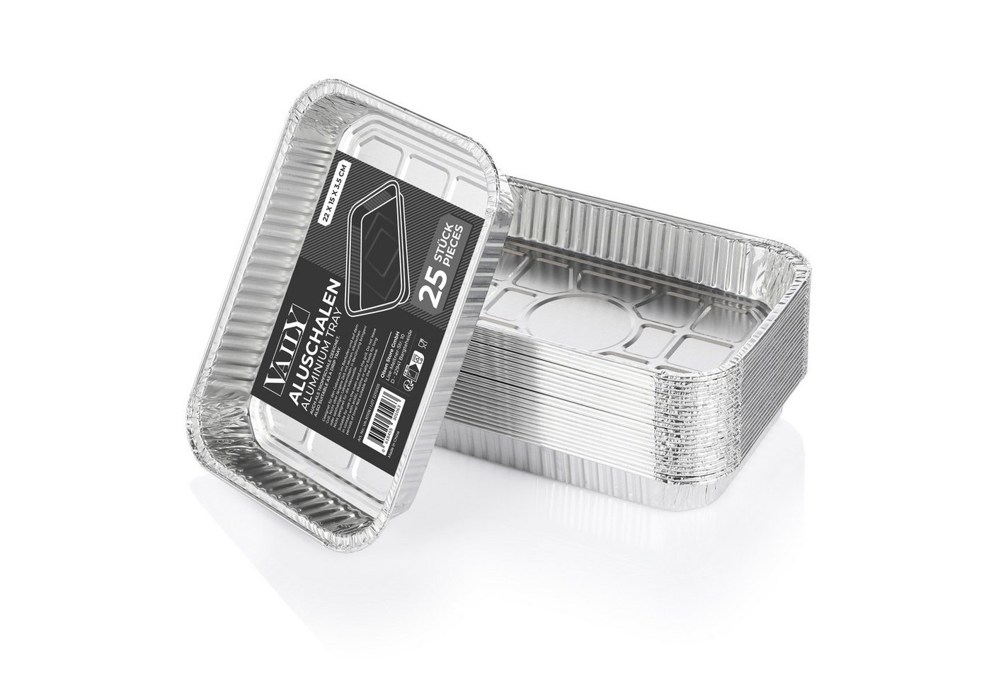Vaily Tropfschale Alu Grillschalen Klein - Fettauffangschale - 22 x 15 cm, (25-St) Bild 2