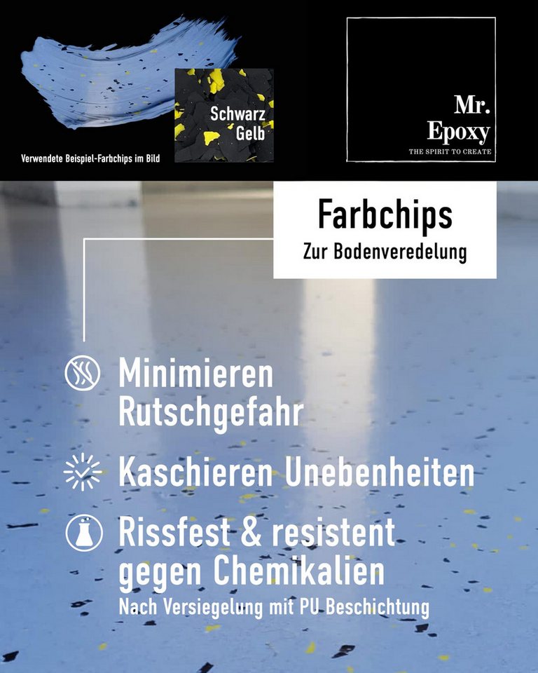 Mr. Epoxy Bodenversiegelung Farbchips für Bodenbeschichtung Bild 2