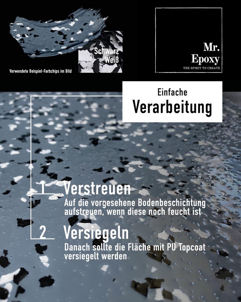 Mr. Epoxy Bodenversiegelung Farbchips für Bodenbeschichtung Bild 4