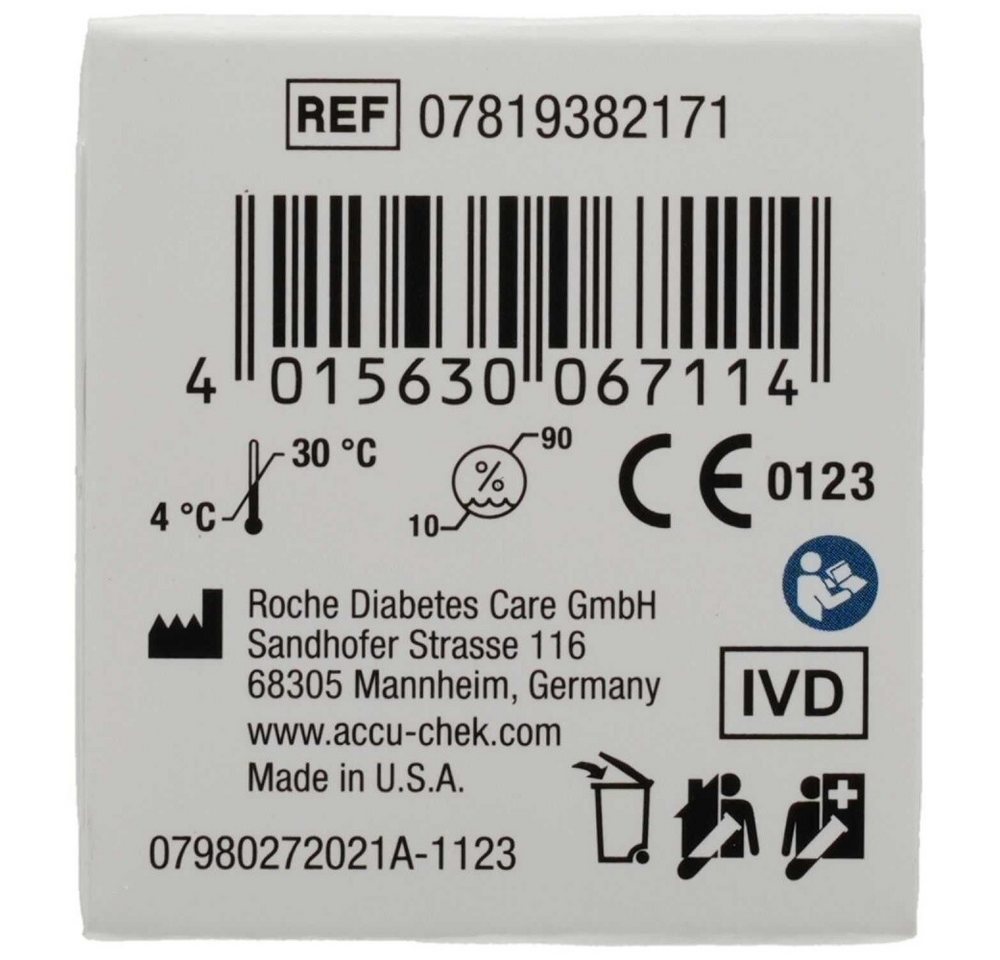 ACCU-CHECK Blutzucker-Teststreifen ACCU-CHEK Instant Teststreifen 50 St PZN 4015630067114