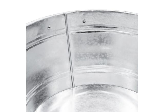 Spetebo Pflanzschale Zinkwanne mit Griffen aus Jutekordel (25 L, 1 St., rund), Metall Blumenschale silber verzinkt, 45 x 22 cm