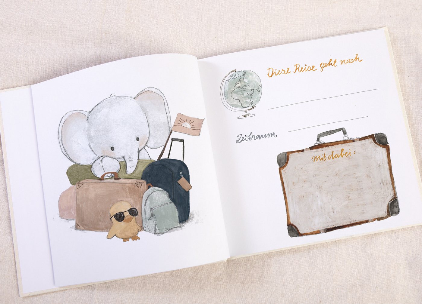 Pipapier Reisetagebuch "Mein Reisetagebuch" für Kinder, Reise Geschenk, Reisen Weltreise Reisebuch, Urlaub Tagebuch Bild 2