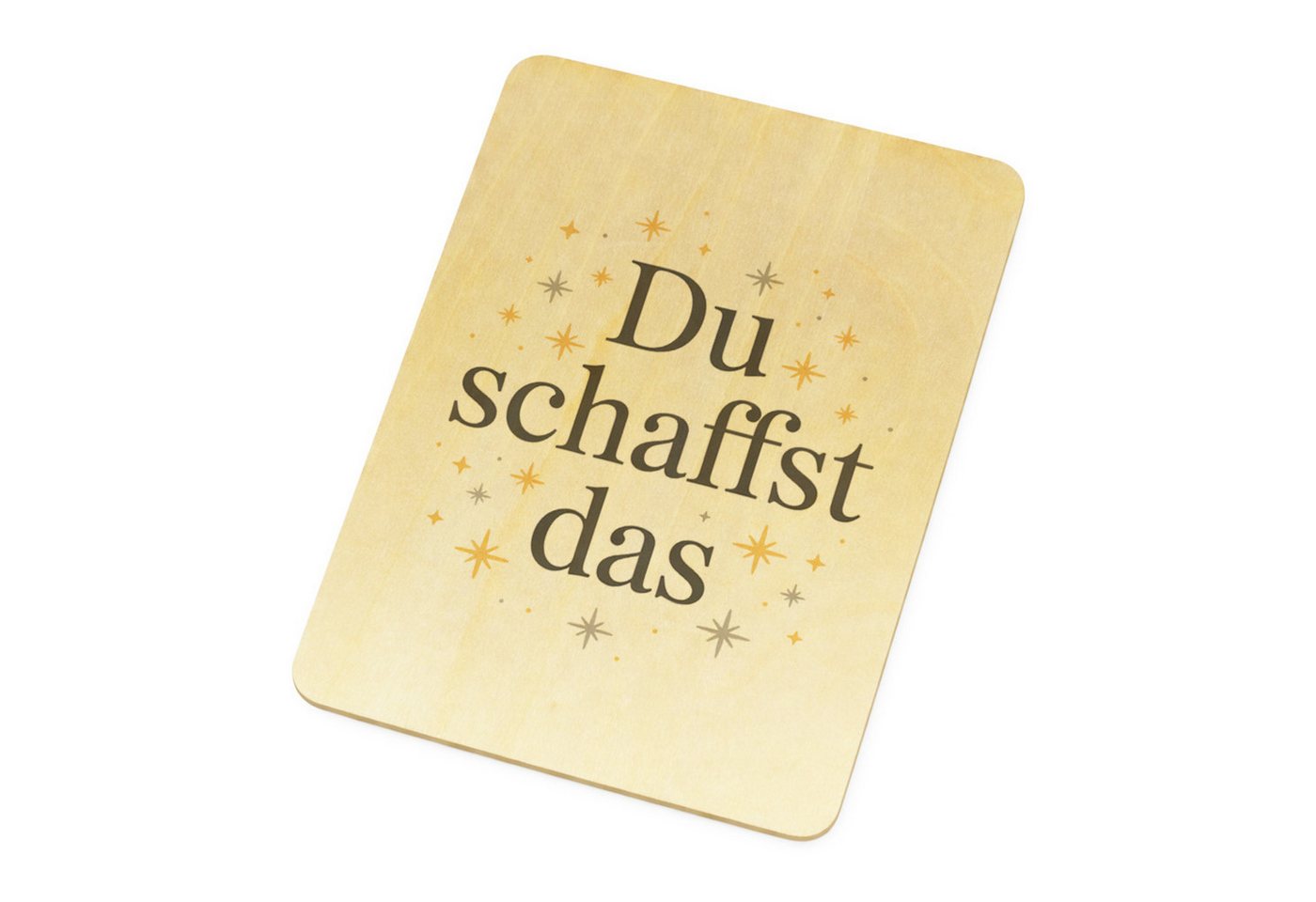 speecheese Postkarte Du schaffst das Postkarte aus Holz