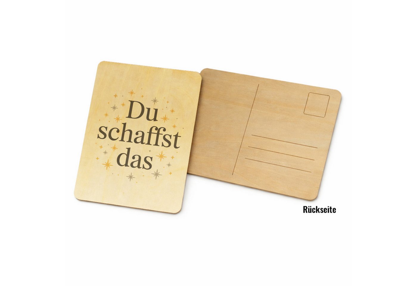 speecheese Postkarte Du schaffst das Postkarte aus Holz Bild 2