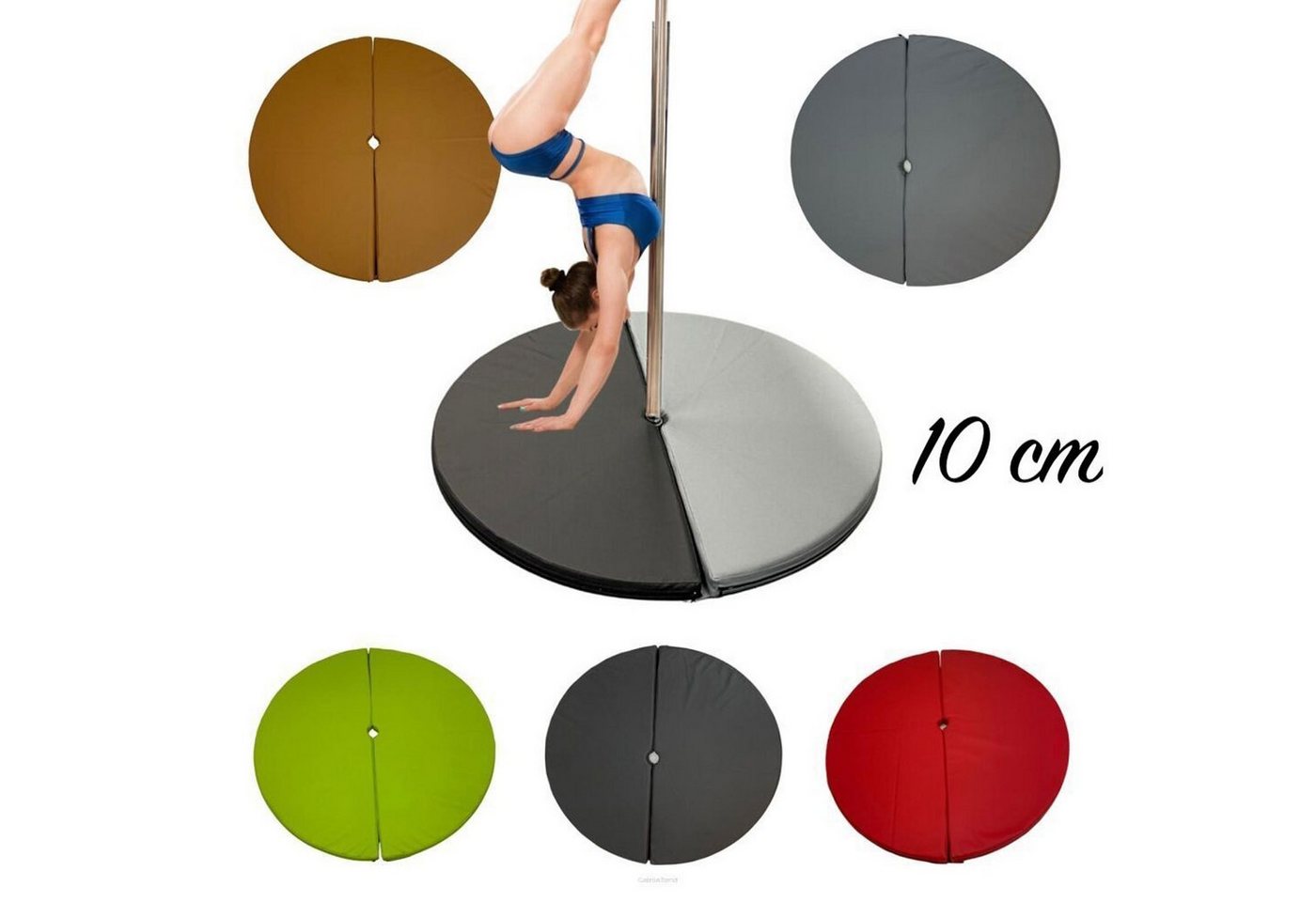 FORTISLINE Bodenschutzmatte Pole Dance Schutzmatte Sicherheitsmatte Stangentanz Faltbar 10cm Dick Bild 3