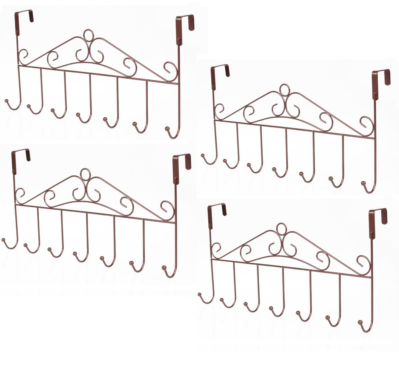 BAYLI Türgarderobe 4er Pack Türgarderobe zum Einhängen - 42,5 cm - Handtuchhalter - Bad Bild 3