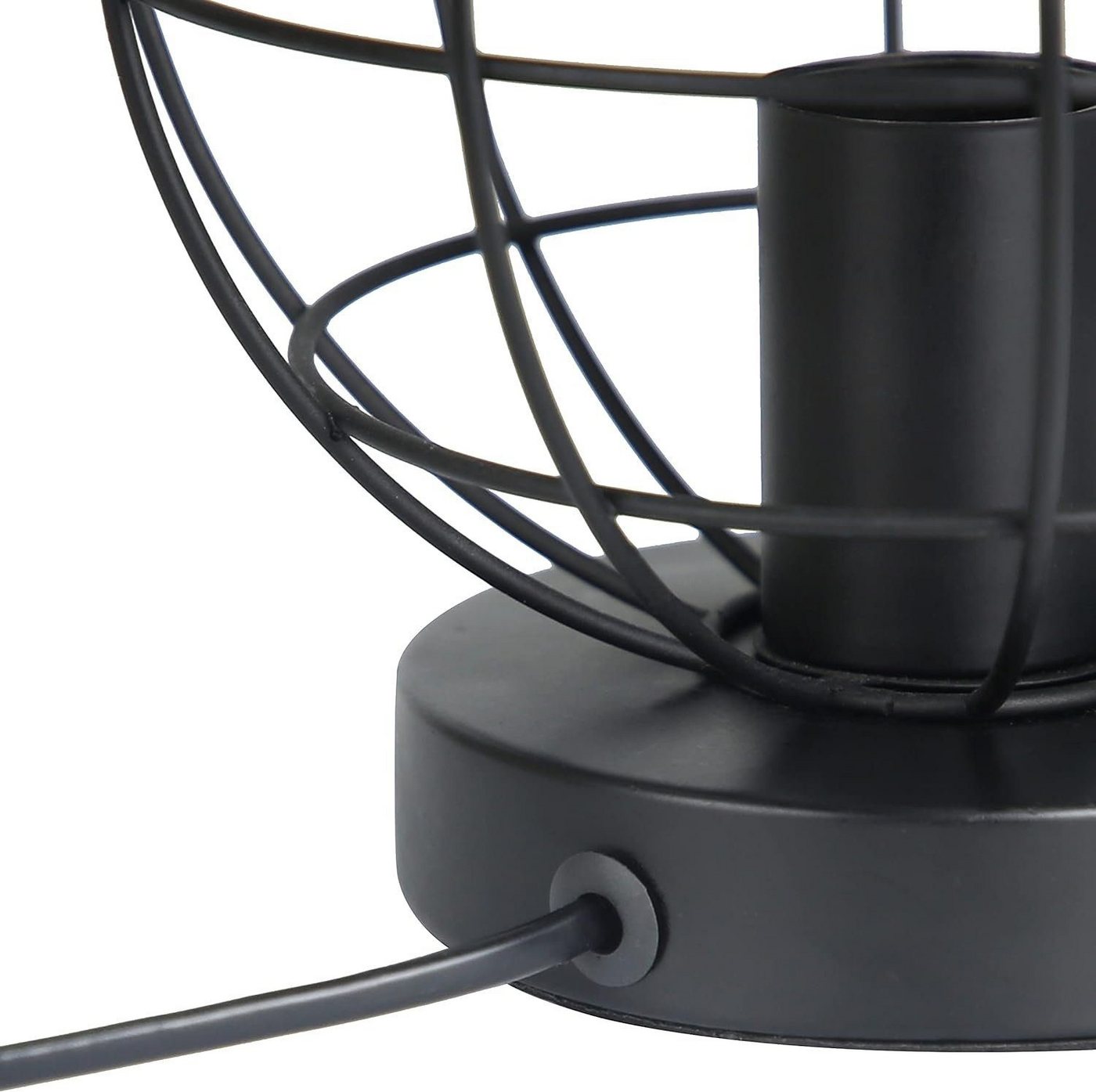 Nettlife Tischleuchte Vintage Schwarz E27 Retro Industrial Tischlampe aus Metall, mit Schalter, LED wechselbar, Wohnzimmer Kinderzimmer Schreibtisch Schlafzimmer Bild 4