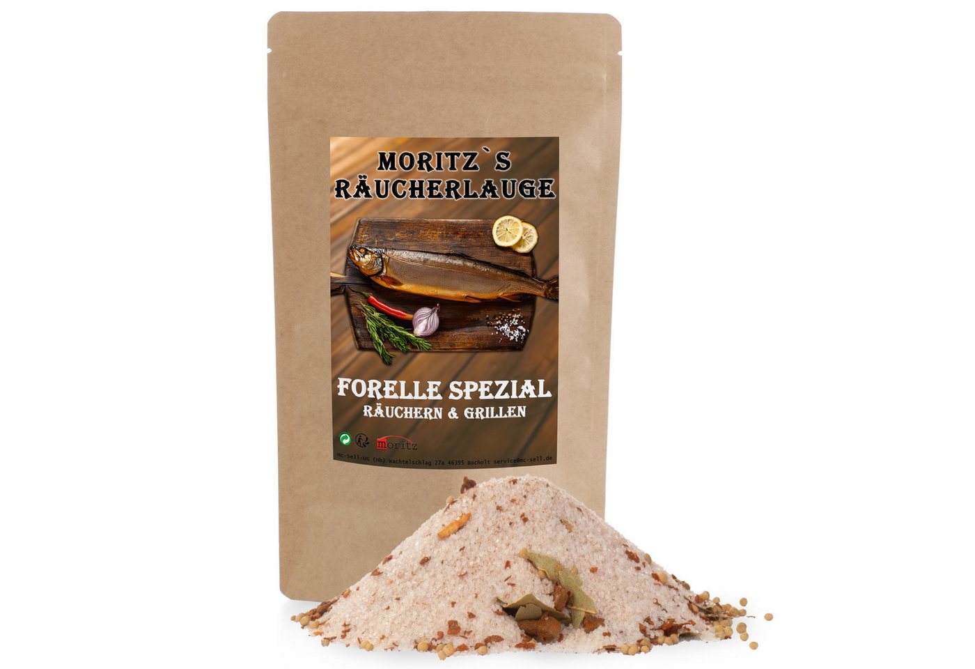 Moritz Räucherbox Räucherlauge Forelle Spezial 600g Räucherlake Salzmischung Nitrit Salz NPS Salz zum Pökeln Bild 4