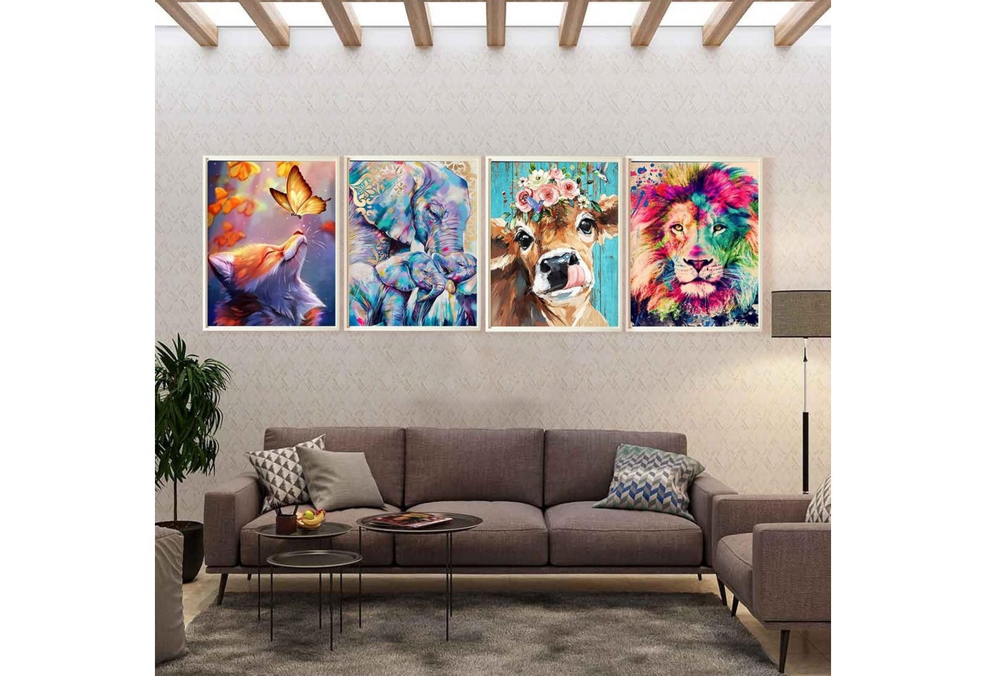 KAYLJIE Malen nach Zahlen (Komplettset für 5D Diamond Painting inklusive Leinwand, Diamanten und Werkzeugen, Diamond Painting Set mit Zubehör für DIY-Kreativität und Entspannung), 5D Diamond Painting mit präziser Klebeschicht & Zubehör
