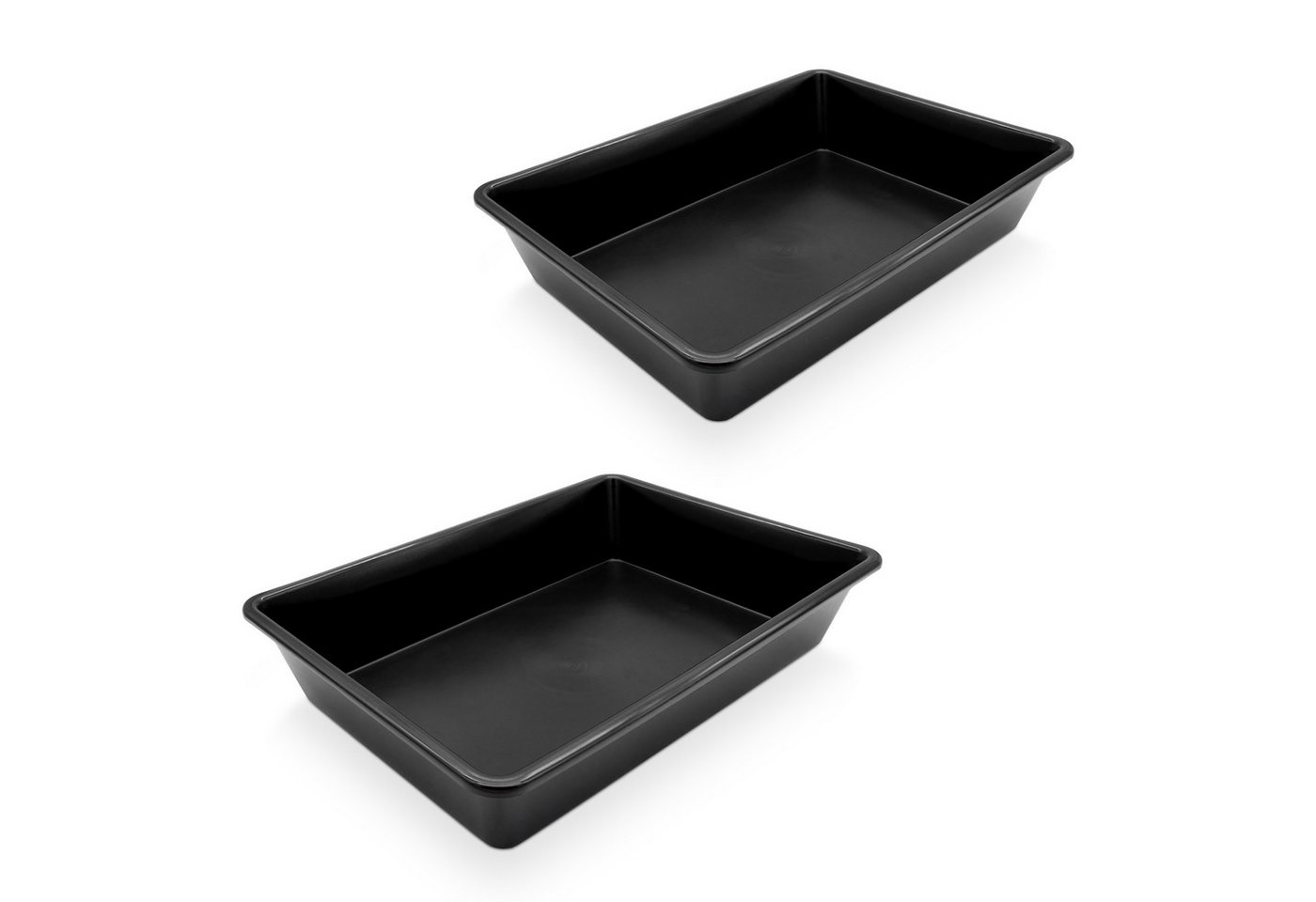 Spetebo Pflanzschale Allzweck Kunststoff Wanne schwarz (Anzahl, 2 St., Stück), aus strapazierfähigem Kunststoff gefertigt