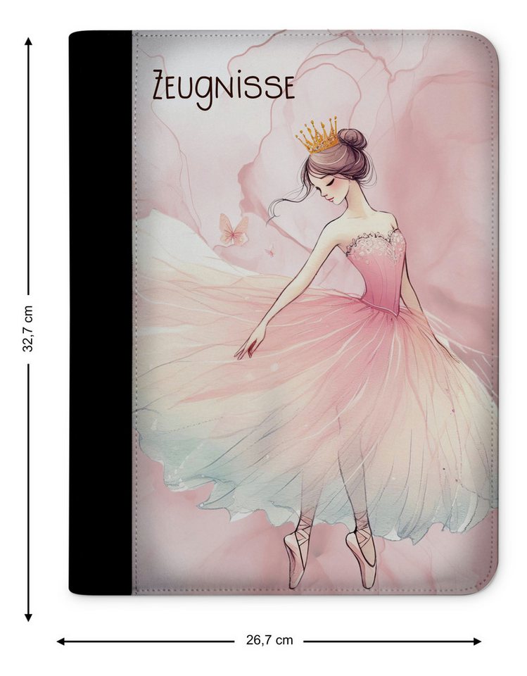 CreaDesign Schreibmappe Kinder Zeugnismappe, Dokumentenmappe, Ordner A4, Ballerina (1-St) Bild 2