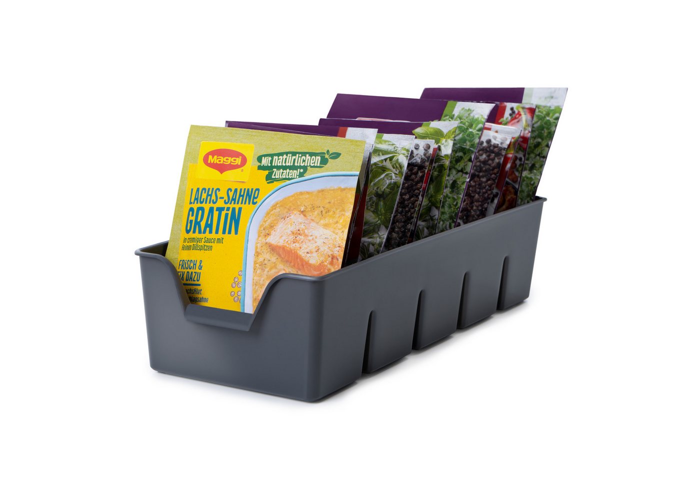 KONZEPT Gewürzregal Gewürz Organizer für Schrank, Gewürzbehälter aus Plastik, 1-tlg., Gewürzorganiser Küche Bild 4