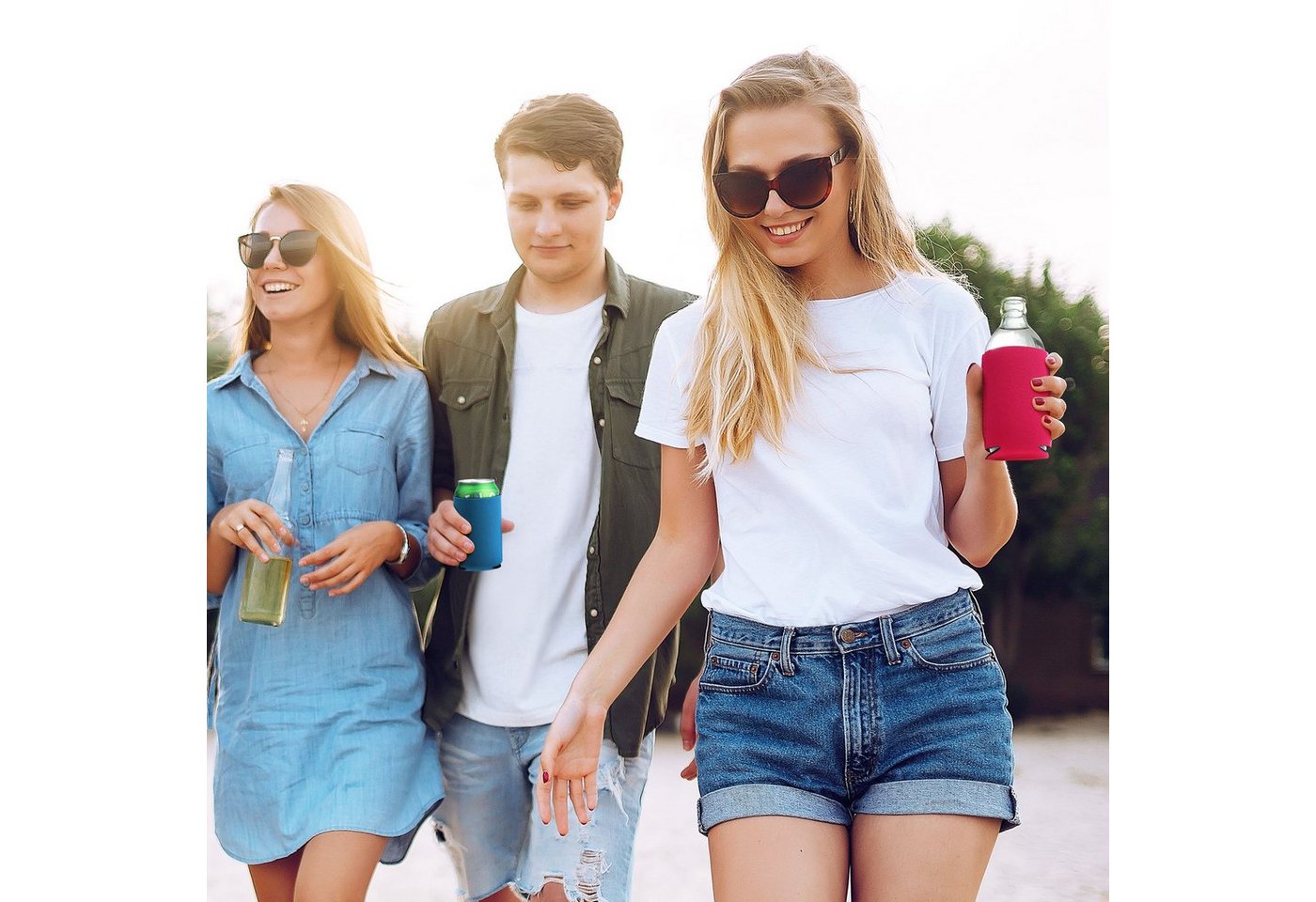 kwmobile Outdoor-Flaschenkühler 2x 500ml Can Dosenkühler, für Bierdosen und andere Getränkedosen - Bild 5
