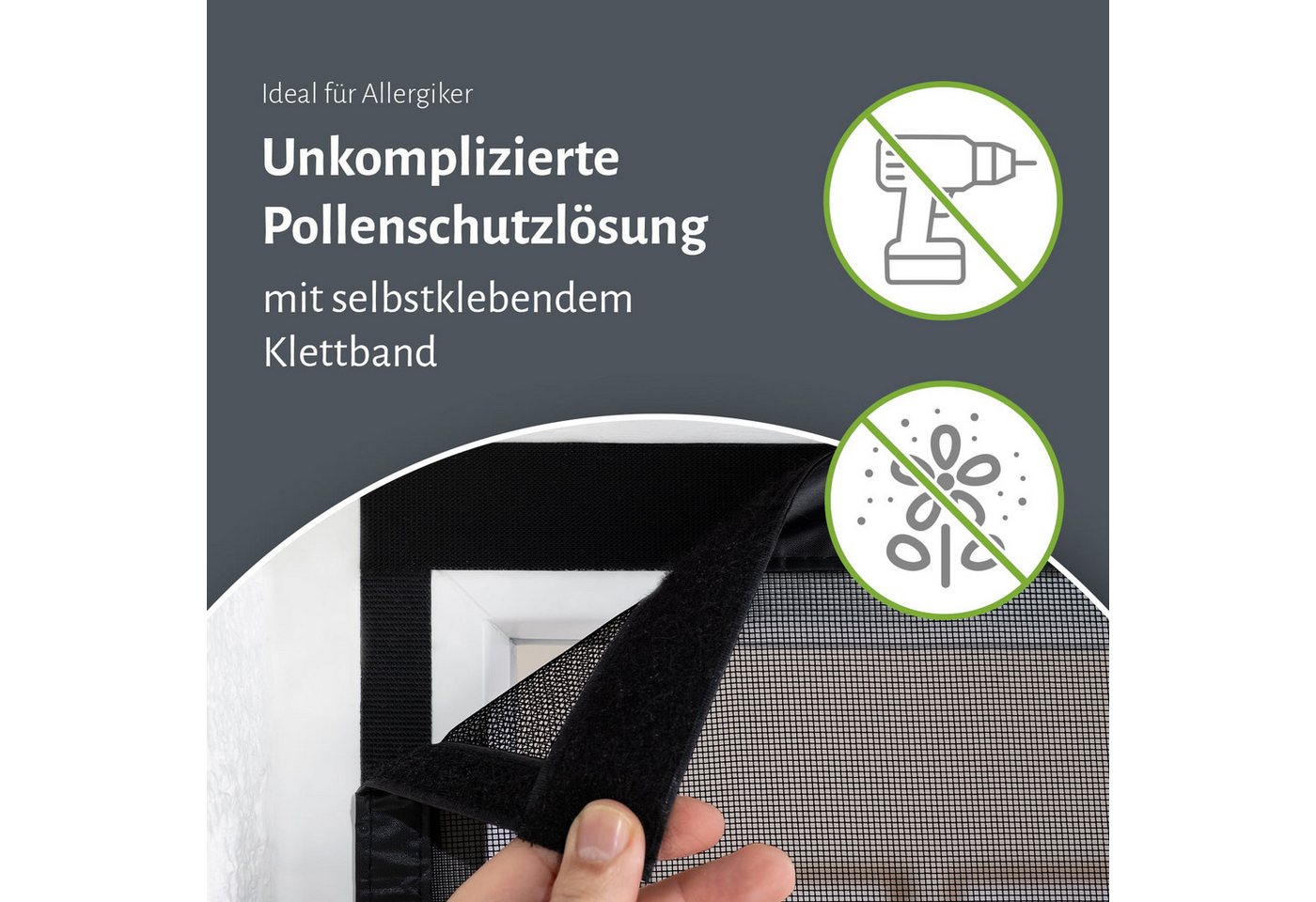 empasa Insektenschutz-Vorhang "DELUXE", Pollenschutz Lamellenvorhang mit Magnetverschluss Bild 2
