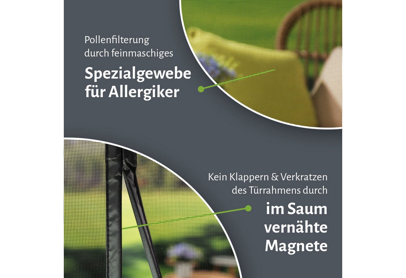 empasa Insektenschutz-Vorhang "DELUXE", Pollenschutz Lamellenvorhang mit Magnetverschluss Bild 4