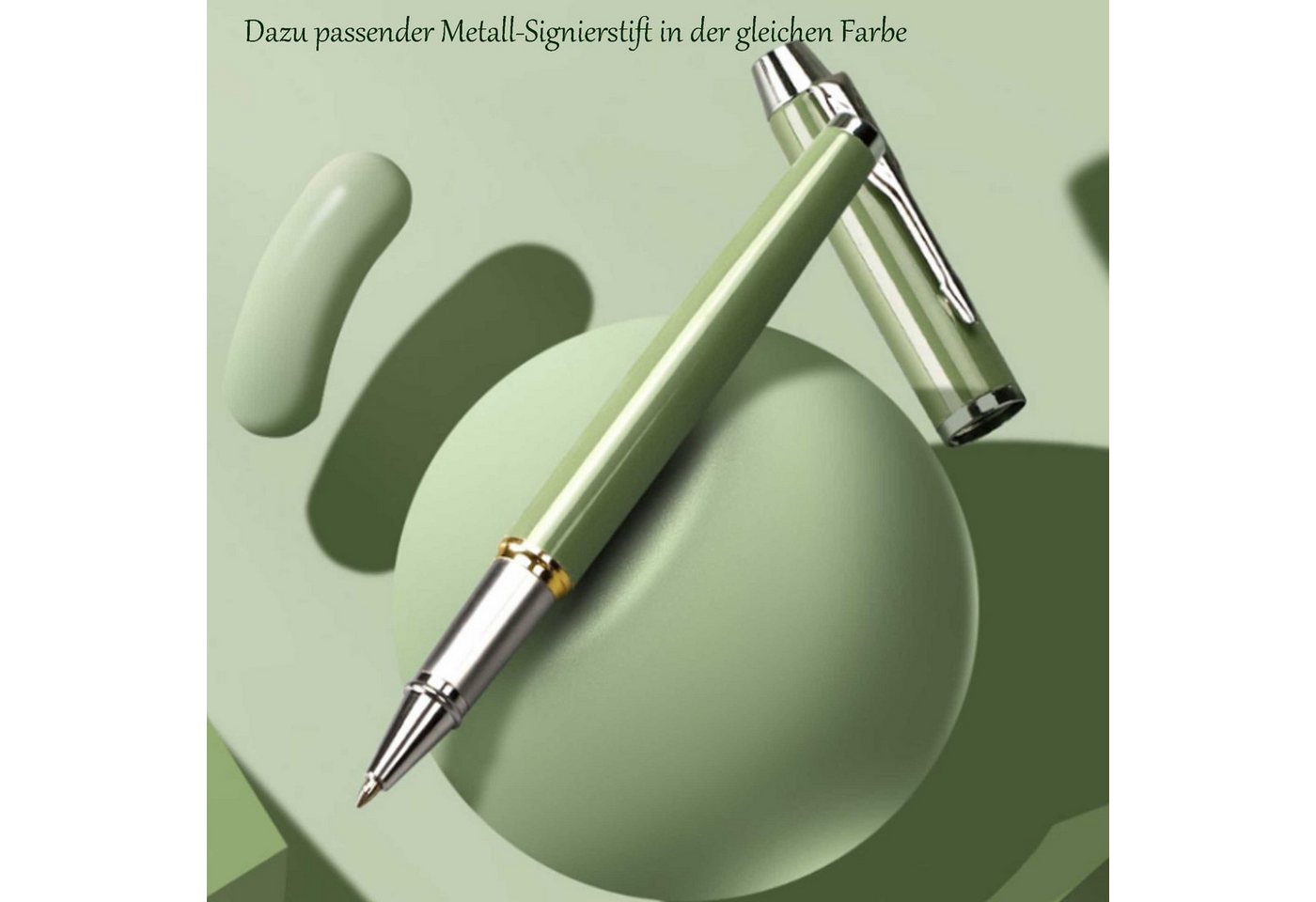 feinlux Notizbuch Business-Notizbuch-Geschenkset mit drei Falten, 80g Schreibpapier, Elastischer Stifthalter, Fadenheftung Bild 5