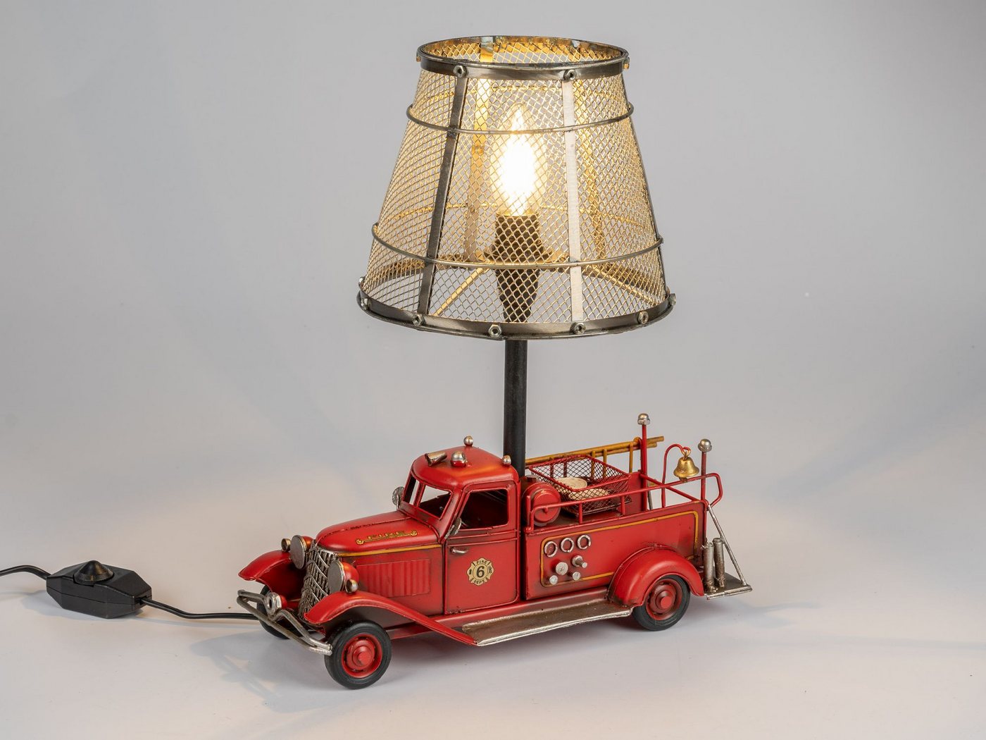 formano Tischleuchte, nicht enthalten, mit Schalter, Rot, Feuerwehr, H: 37cm