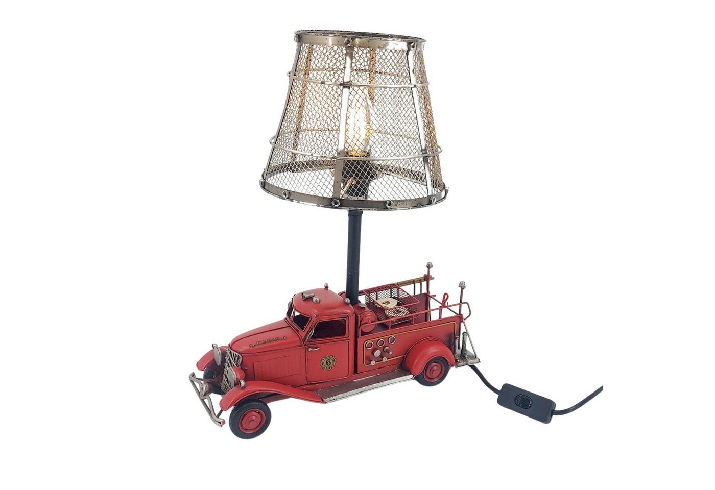 formano Tischleuchte, nicht enthalten, mit Schalter, Rot, Feuerwehr, H: 37cm Bild 4