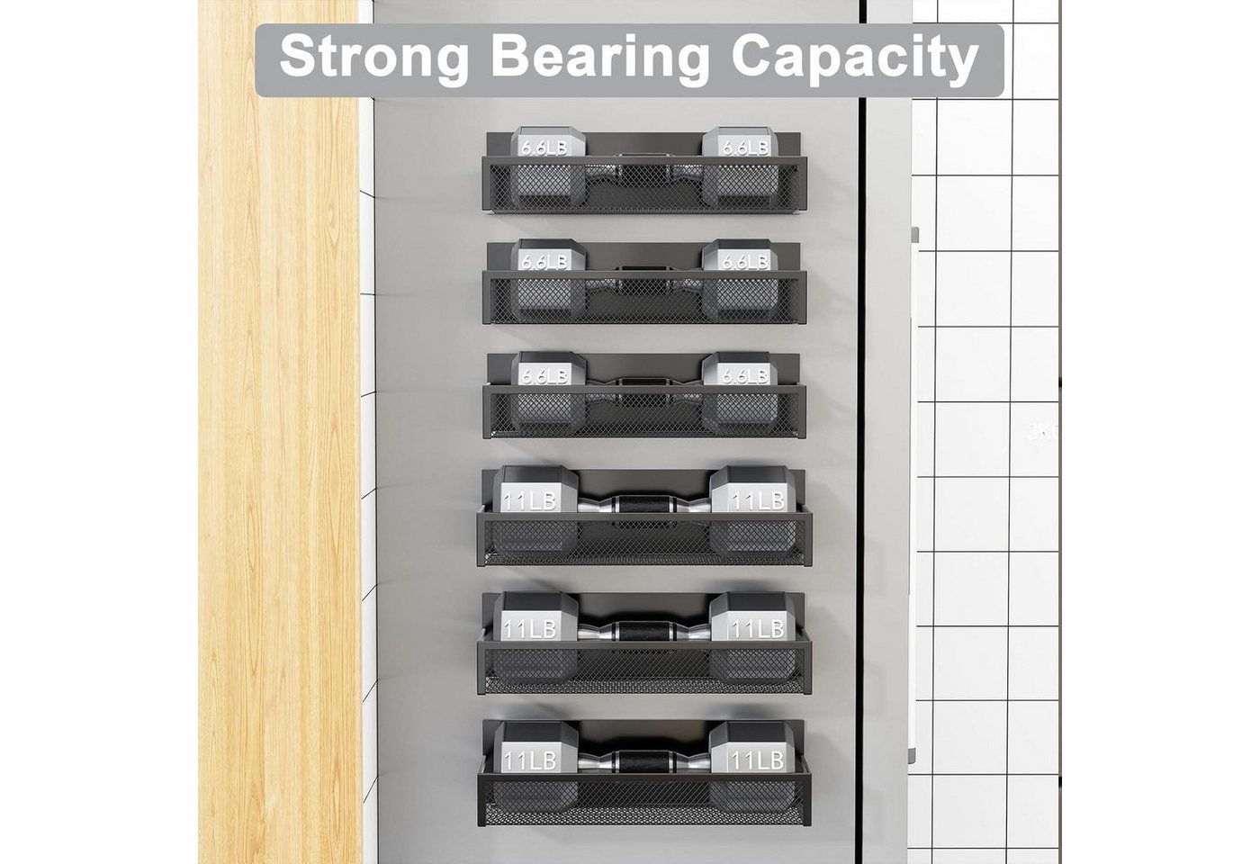 LuxusKollektion Gewürzregal Gewürzregal Magnetregal Kühlschrank Organizer 12 Haken 6 PACK Bild 4