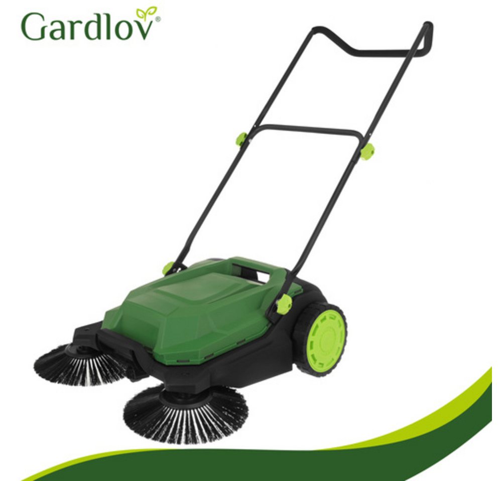 Gardlov Handkehrmaschine Nexo Laubkehrer Handkehrmaschine, 70 cm Arbeitsbreite, (Spar-Set, 1-St., 3-Bürsten-System), sammeln nassen sowie trockenen Schmutz gründlich auf Bild 3