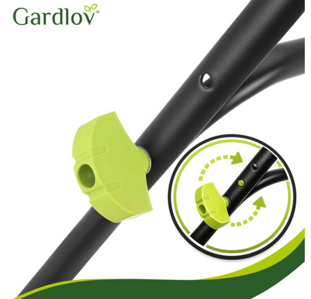 Gardlov Handkehrmaschine Nexo Laubkehrer Handkehrmaschine, 70 cm Arbeitsbreite, (Spar-Set, 1-St., 3-Bürsten-System), sammeln nassen sowie trockenen Schmutz gründlich auf Bild 4