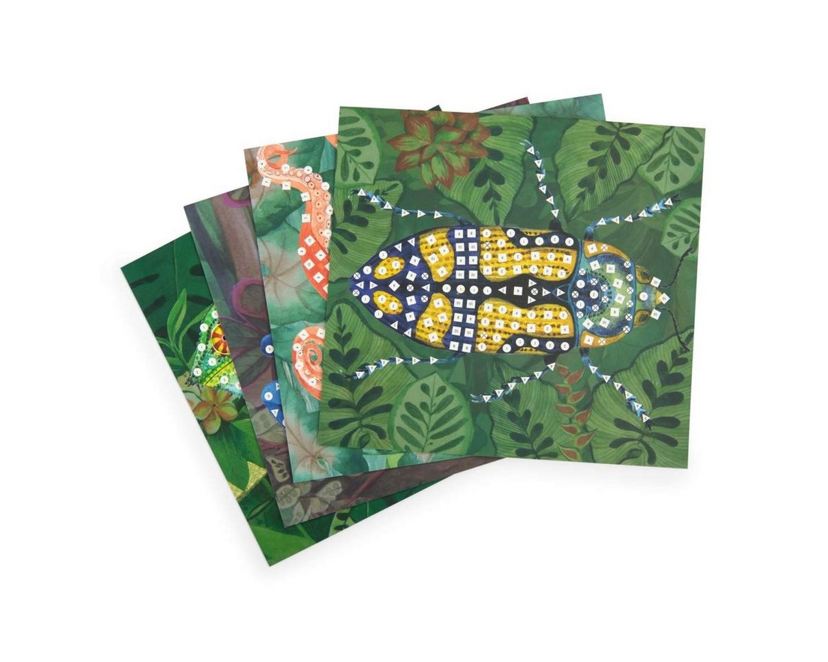 Moulin Roty Kreativset Mosaik Bastelset Tiere mit Glitzersteinen, Kreativset ab 5 Jahre Bild 2
